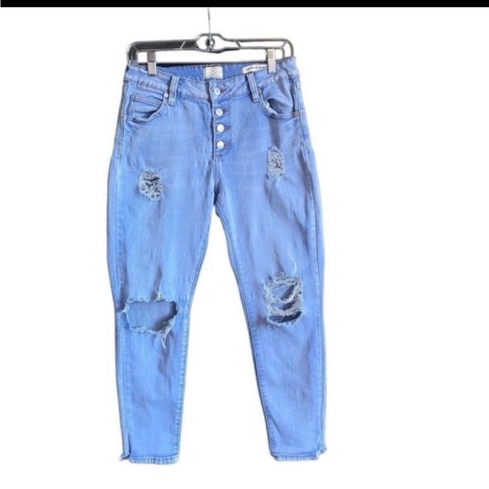 Cotton On Mid Grazer Skinny Jeans with Exposed Button Fly. Size 8.
